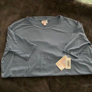 NWT Lularoe solid blue Irma XS